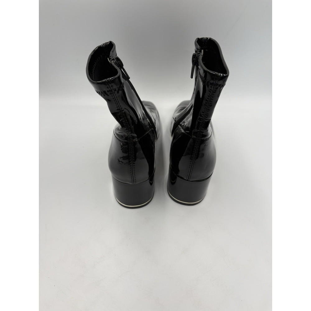 ALDO Lothellima Black Patent Ankle Boots Women US Size 7 - Picture 4 of 12